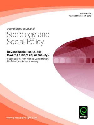cover image of International Journal of Sociology and Social Policy, Volume 30, Issue 3 & 4